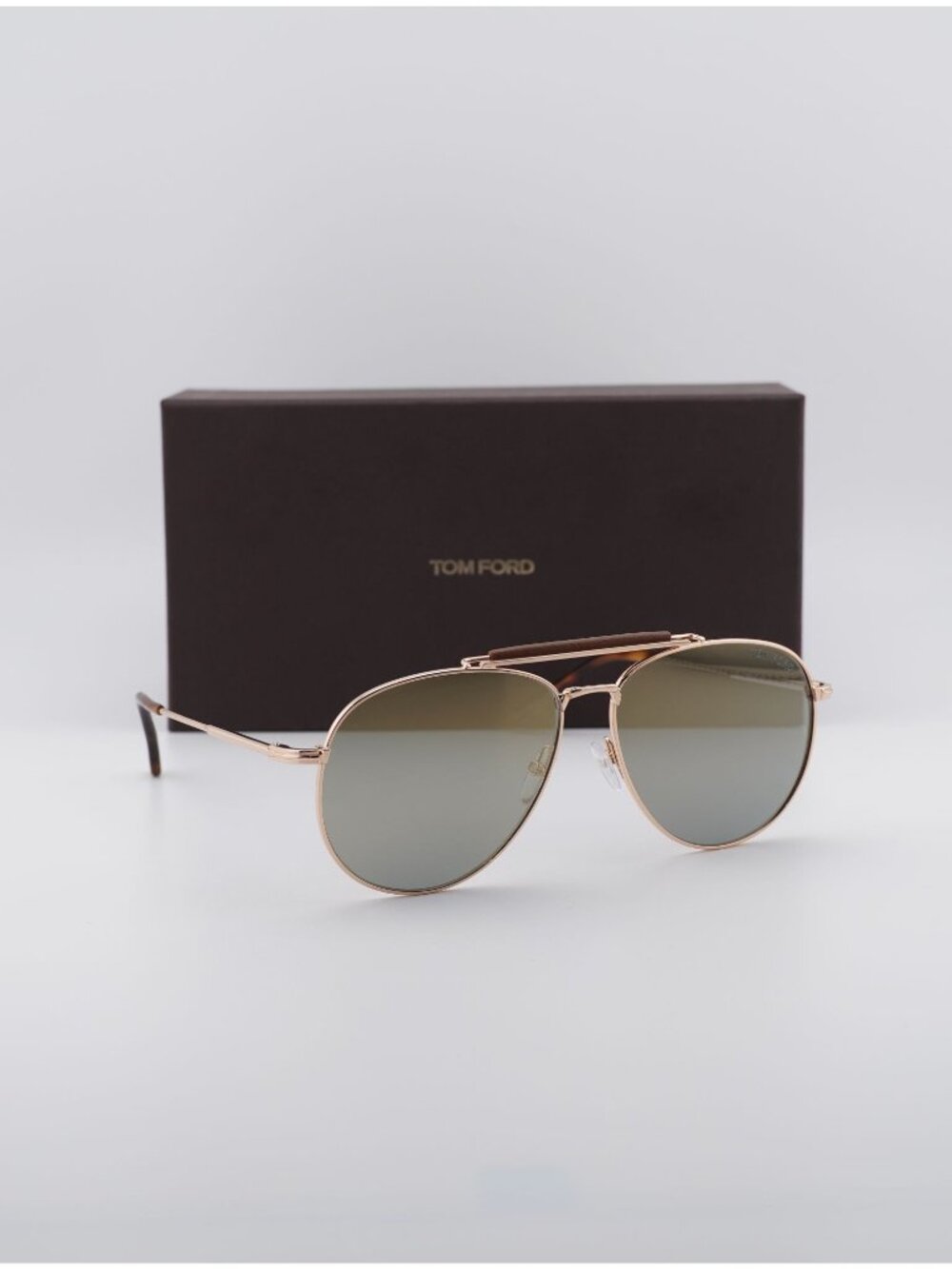 Tom Ford TF0536 SEAN 28C Aviator Sunglasses - Gold / Brown